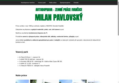 Zobrazit webové stránky Autodoprava – Milan Pavlovský