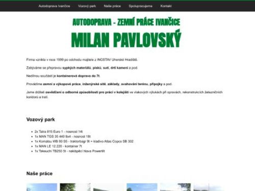 Autodoprava – Milan Pavlovský