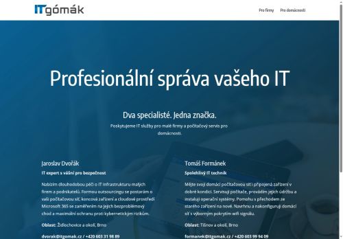 Zobrazit webové stránky Jaroslav Dvořák - ITgómák.cz | Správa IT