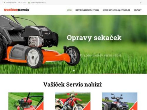 Vašíček Servis - opravy a servis zahradní techniky, motocyklů, skútrů a čtyřkolek