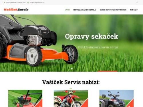 Vašíček Servis - opravy a servis zahradní techniky, motocyklů, skútrů a čtyřkolek
