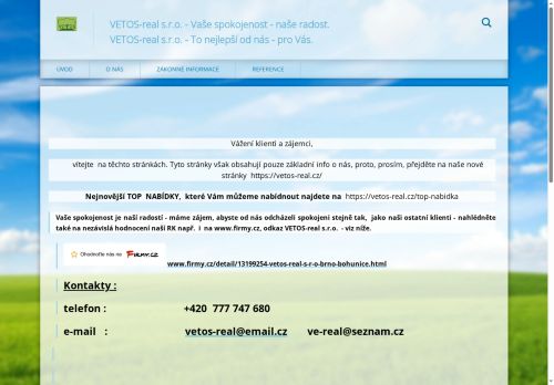 Zobrazit webové stránky VETOS-real s.r.o.
