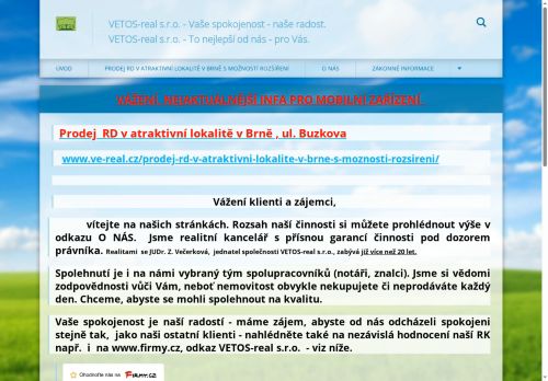 Zobrazit webové stránky VETOS-real s.r.o.