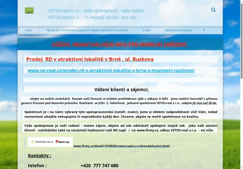 Zobrazit webové stránky VETOS-real s.r.o.