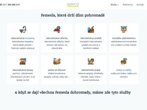 Rekonstrukce koupelen - GERICO.CZ