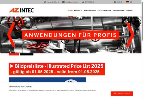 Webové stránky AZ INTEC PRO s.r.o., Čermákovice