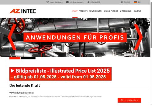 Webové stránky AZ INTEC PRO s.r.o., Čermákovice