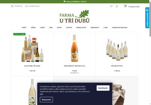 Webové stránky FARMA U TŘÍ DUBŮ s.r.o., Stošíkovice na Louce