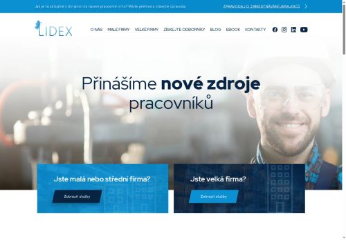 Webové stránky LIDEX AG s.r.o., Kostelec