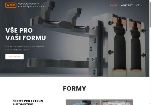 Webové stránky VBF s.r.o., Kyjov