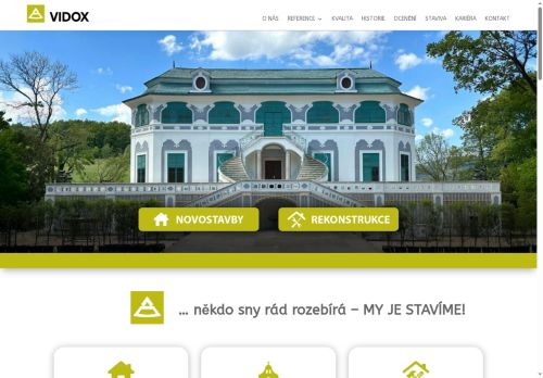 Webové stránky VIDOX s.r.o., Třeboň