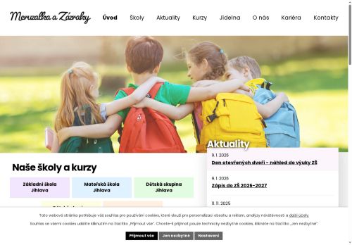 Webové stránky Meruzalka-Montessori mateřská škola a základní škola v Jihlavě, o.p.s., Jihlava