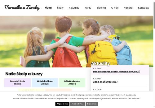 Webové stránky Meruzalka-Montessori mateřská škola a základní škola v Jihlavě, o.p.s., Jihlava
