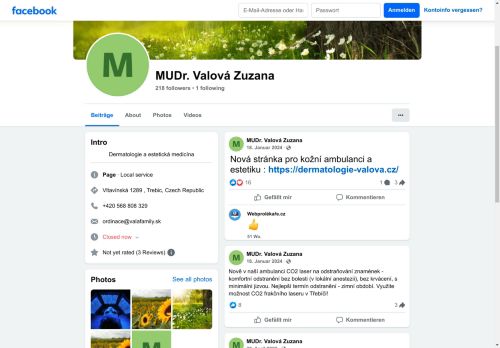 Zobrazit webové stránky Kožní ambulance - MUDr. Zuzana Valová