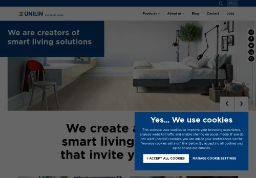 Webové stránky Unilin Czechia s.r.o., Rudná