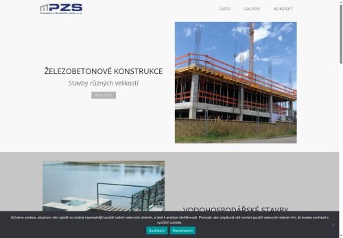 Webové stránky Průmyslové a Zemědělské Stavby s.r.o., Jindřichův Hradec
