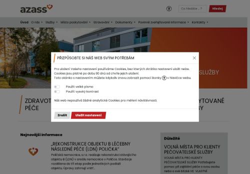 Webové stránky Svazek obcí AZASS, Polička