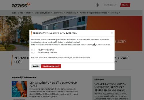 Webové stránky Svazek obcí AZASS, Bystré