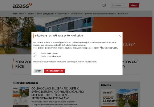 Webové stránky Poličská nemocnice, s.r.o., Polička