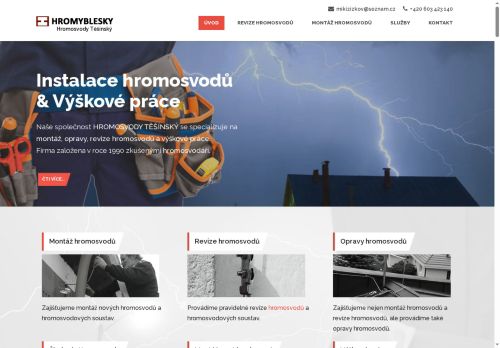 Zobrazit webové stránky Hromosvody Těšínský