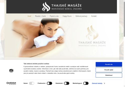 Webové stránky G3 RELAX BODY s.r.o., Znojmo