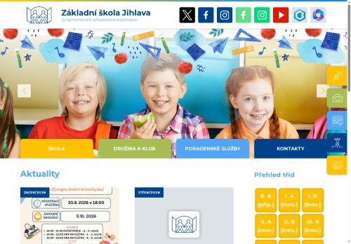 Webové stránky Základní škola Jihlava, Jungmannova 6, příspěvková organizace, Jihlava
