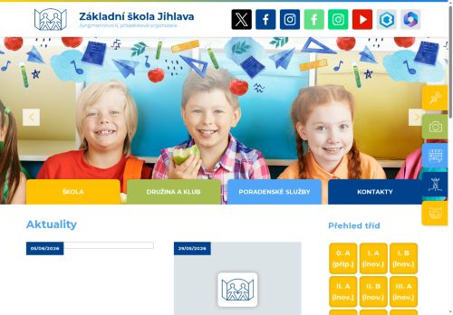 Webové stránky Základní škola Jihlava, Jungmannova 6, příspěvková organizace, Jihlava