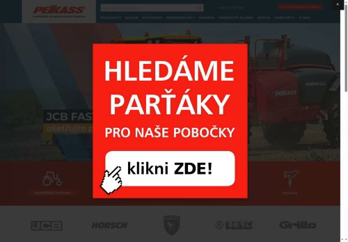 Webové stránky PEKASS a.s., Vlašim