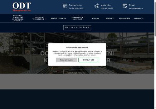Webové stránky ODT Management s.r.o., Prostějov