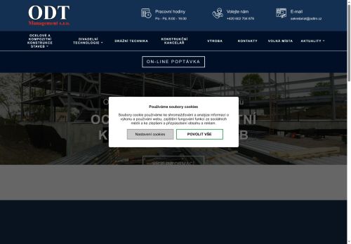 Webové stránky ODT Management s.r.o., Prostějov