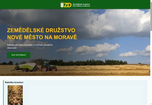 Webové stránky Zemědělské družstvo Nové Město na Moravě,družstvo, Nové Město na Moravě