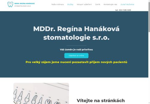 Zobrazit webové stránky MDDr. Regína Hanáková stomatologie s.r.o.