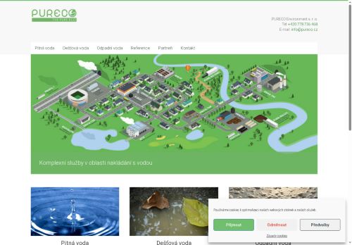 Webové stránky PURECO Enviroment s.r.o., Modřice