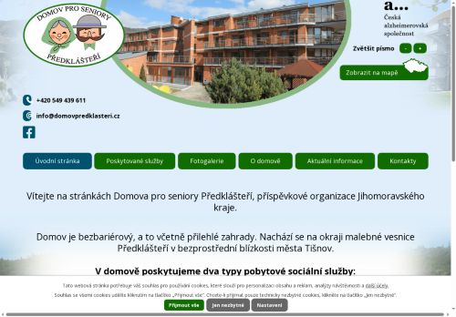 Domov pro seniory Předklášteří, příspěvková organizace nabízí práci na pozici Uklízeč/ka v obci Předklášteří