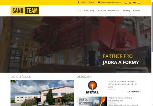 SAND TEAM, spol. s r.o. nabízí práci na pozici Pracovník/ce kompletace balení jader v obci Holubice
