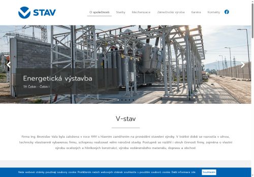 Webové stránky V-STAV A, spol. s r.o., Hrotovice
