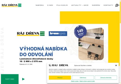 Webové stránky Pila Kuklík s.r.o., Kuklík