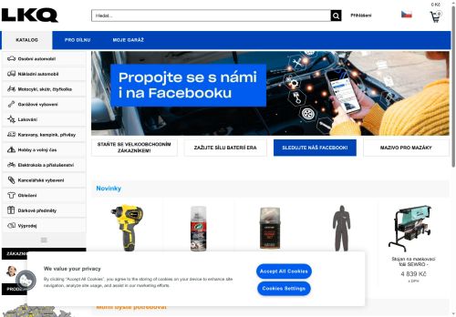 Webové stránky LKQ CZ s.r.o., Kunice