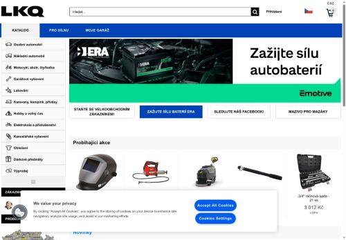 Webové stránky LKQ CZ s.r.o., Praha