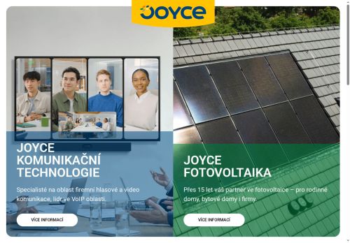 Webové stránky JOYCE ČR, s.r.o., Brno