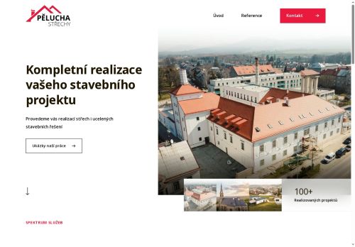 Webové stránky PĚLUCHA střechy s.r.o., Kroměříž
