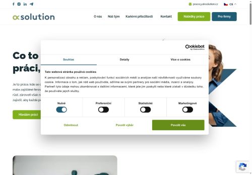 Webové stránky O.K. solution, s.r.o., Syrovice