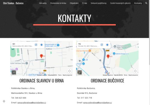 Zobrazit webové stránky Oční ambulance MUDr. Soňa Vybíralová