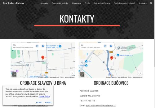 Zobrazit webové stránky Oční ambulance MUDr. Soňa Vybíralová