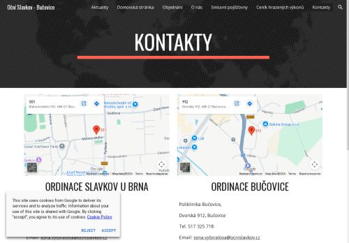 Zobrazit webové stránky Oční ambulance MUDr. Soňa Vybíralová