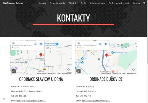 Zobrazit webové stránky Oční ambulance MUDr. Soňa Vybíralová