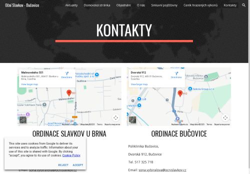 Zobrazit webové stránky Oční ambulance MUDr. Soňa Vybíralová