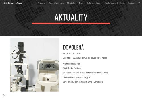 Zobrazit webové stránky Oční ambulance MUDr. Soňa Vybíralová