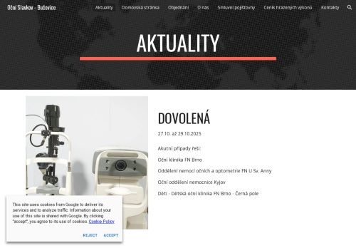 Zobrazit webové stránky Oční ambulance MUDr. Soňa Vybíralová