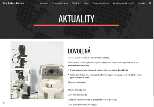 Zobrazit webové stránky Oční ambulance MUDr. Soňa Vybíralová